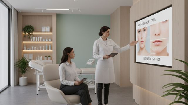 Dermatologist explaining birthmark removal aftercare to a patient at Truly Permanent Beauty in Kolkata.
