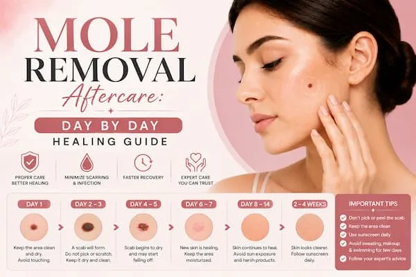 Mole Removal Aftercare: Day by Day Healing and How to Avoid a Scar
