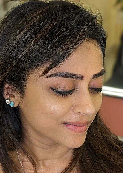 Look at the flawless look of our client after Eyebrow Tinting in Kolkata.