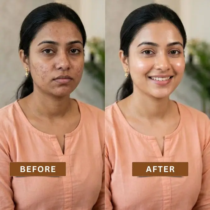 Carbon Peel Before and After - Open Pores Result