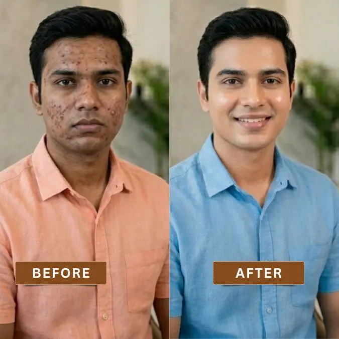 Carbon Peel Before and After - Skin Brightening Result
