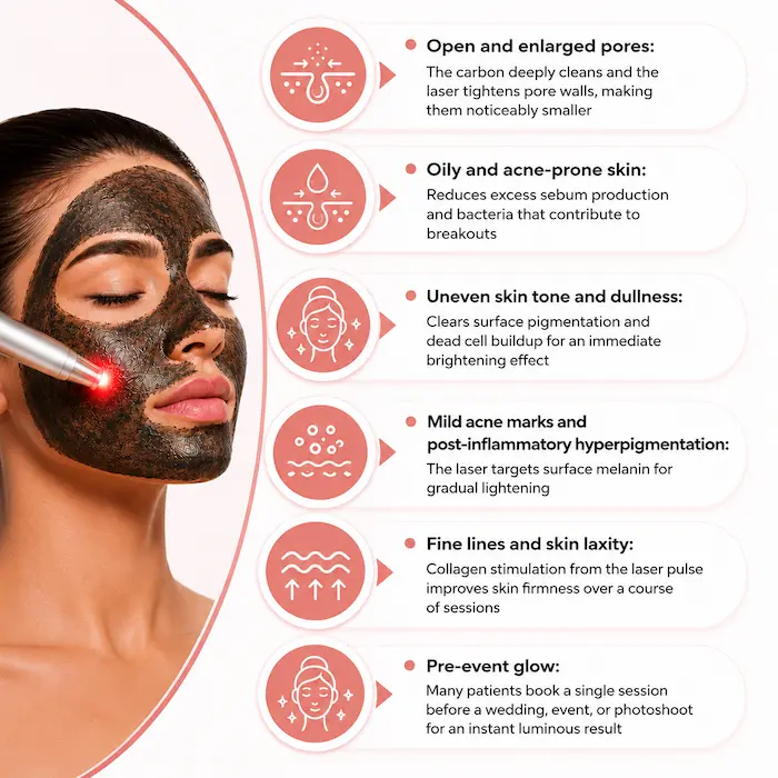 Carbon Peel Benefits - Hollywood Facial at Truly Permanent Beauty Clinic